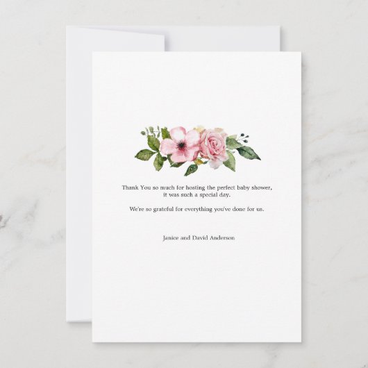 Bébé mignon Panda Carte de remerciements plat (Dos)