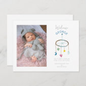 Bébé mignon photo mobile Faire-part bébé (Devant / Derrière)