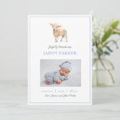 Bébé mignon photo Petit agneau Faire-part de naiss (Debout devant)