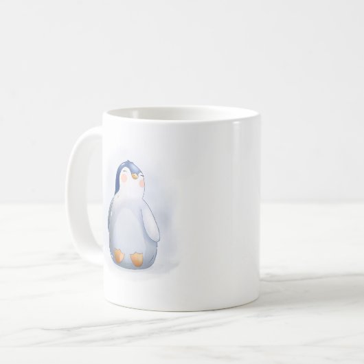 Bébé mignon Pingouin café Mug (Devant gauche)