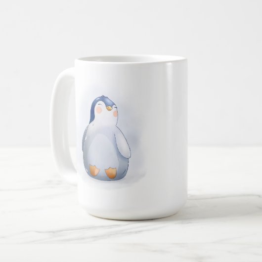 Bébé mignon Pingouin café Mug (Devant gauche)
