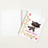 Bébé mignon Raccoon avec fleurs (Devant avec enveloppe)