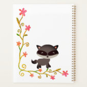 Bébé mignon Raccoon avec fleurs (Dos)