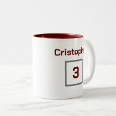 Bébé mignon Rhino American Football Nom Mug (Devant droit)