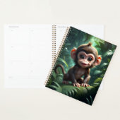 Bébé mignon singe en forêt illustration (Devant avec enveloppe)