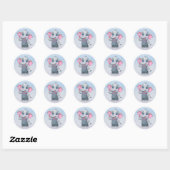 Bébé mignon Stickers Eléphant (Feuille)