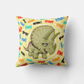 Bébé mignon Tricératops Coussin RAWR (Verso)
