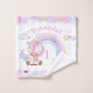 Bébé mignon Unicorn Arc-en-ciel Enfants Laver ti