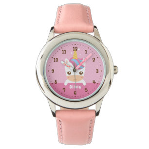 Bébé mignon Unicorn Filles Enfants Montre Personna
