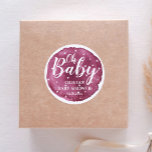 Bébé mignonne fille Bleu Aquarelle et Etoiles blan<br><div class="desc">Oh bébé-rose pâle aquarelle fleurie et étoiles blanches illustration bébé baby shower fille autocollants</div>