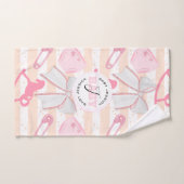 Bébé mignonne fille Motif monogramme (Serviette à main)