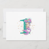 Bébé mignonne Sirène 1er anniversaire Invitation (Dos)