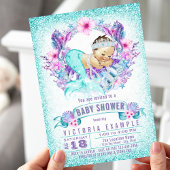 Bébé mignonne Sirène bébé Douche bébé Invitations
