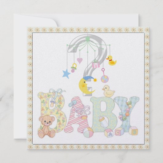 Bébé Mobile Genre Reveal Party Invitation (Devant)