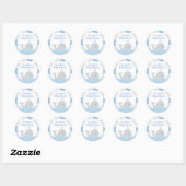 Bébé Mod Whale Bébé Douche Bleu et gris Sticker (Feuille)