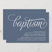 BÉBÉ MODERNE| INVITATION BAPTISME (Devant / Derrière)