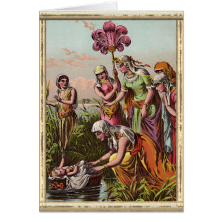 Bébé Moïse dans une peinture de panier