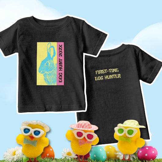 Bébé Mon premier T-shirt Chasse aux oeufs Pâques pour b