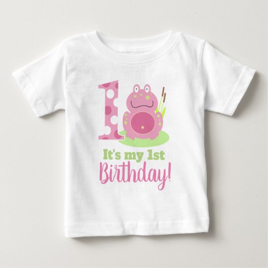 Bébé Mon premier T-shirt grenouille rose pour fille d'a (Devant)