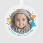 Bébé Monstre de Cookie Premier Noël Photo (dos)