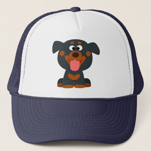 Bébé mou caricature Casquette Rottweiler (Devant)