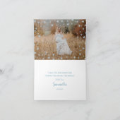 Bébé mou Eléphant bleu Carte de remerciements d'aq (Intérieur)