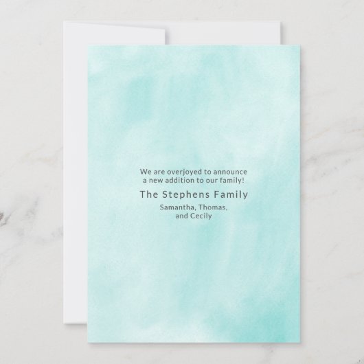 Bébé mou Faire-part de naissance photo (Dos)