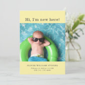 Bébé mou Faire-part de naissance photo (Debout devant)