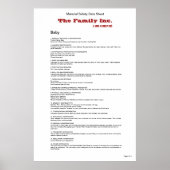 Bébé MSDS drôle affiche (Devant)