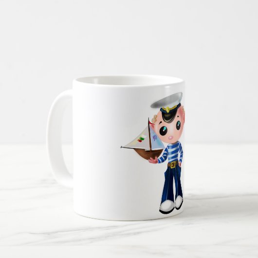 Bébé Mug avec petit marin Garçon (Devant gauche)