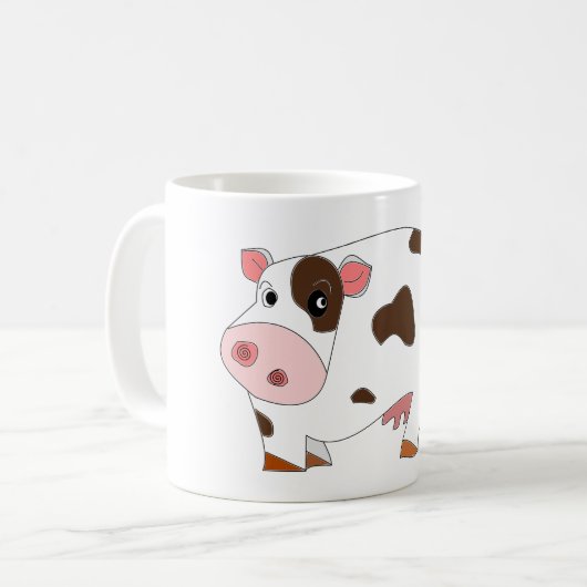 Bébé Mug avec une bonne vache (Devant gauche)