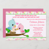 Bébé Nid Bébé Invitations de douches pour bébés Fa (Devant / Derrière)