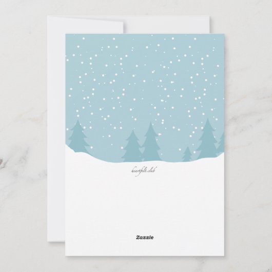 Bébé Noël Ours Faire-part de naissance de vacances (Dos)