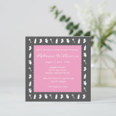 Bébé noir et rose Invitation (Debout devant)