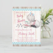 Bébé Oiseau, Invitation à une fête de Baby Shower (Debout devant)