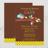Bébé Oiseau Nestlé Bébé Douche Invitations (Devant / Derrière)