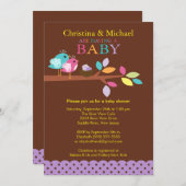 Bébé Oiseau Nid Bébé Douche Invitations (Devant / Derrière)