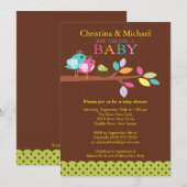 Bébé Oiseau Nid Bébé Douche Invitations (Devant / Derrière)