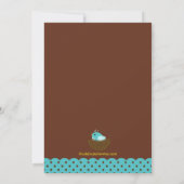 Bébé Oiseau Nid Garçon Bébé Douche Invitations (Dos)
