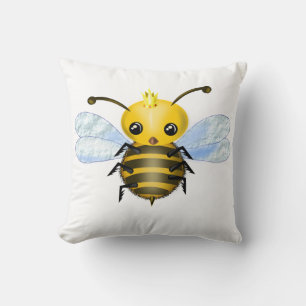 Bébé oreiller à lancer de la reine d'abeille - per