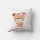 Bébé Ours Bébé Lancer Oreiller pour fille (Verso)