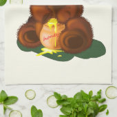 Bébé Ours Cuisine Serviette Vos Couleurs - Texte (Plié)