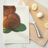 Bébé Ours Cuisine Serviette Vos Couleurs - Texte (Quart Plié)