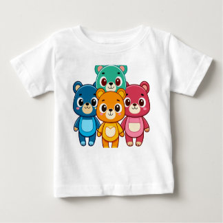 Bébé Ours de dessin coloré - Joli T-shirt pour enfants