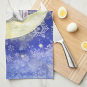 Bébé Ours Dormir Sur La Lune Serviette De Cuisine (Quart Plié)