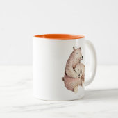 Bébé ours maman ours café Mug (Devant droit)
