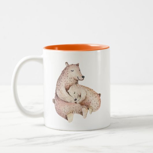 Bébé ours maman ours café Mug (Gauche)