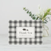 Bébé Ours noir et blanc Merci plaqué (Debout devant)