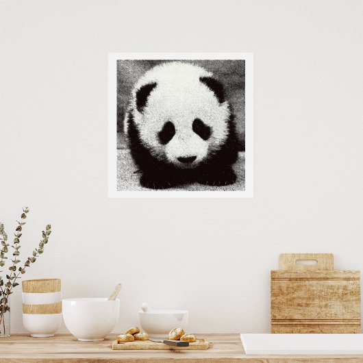 Bébé Panda Artwork Affiches (Cuisine)