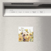 Bébé Panda avec Magnet Aimant Tournesol (In Situ (Lave-vaisselle))